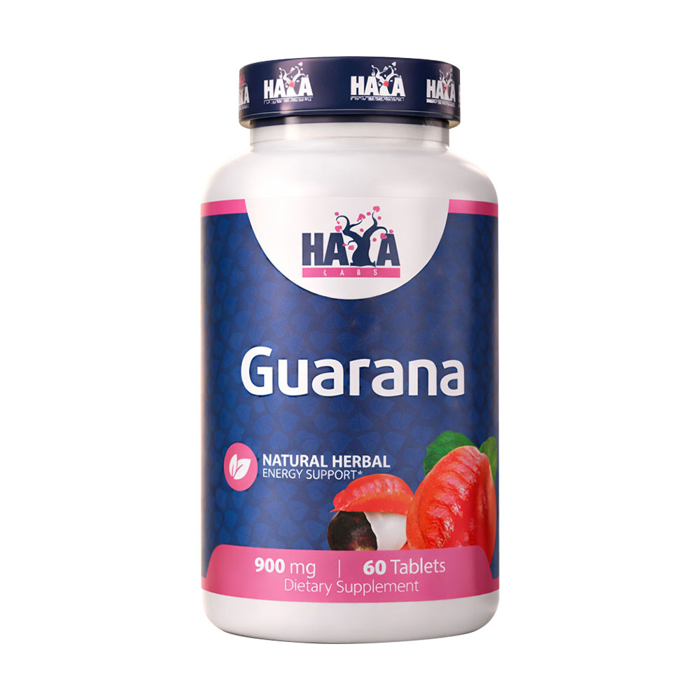 Гуарана Haya Labs Guarana, 900 мг, 60 таблеток